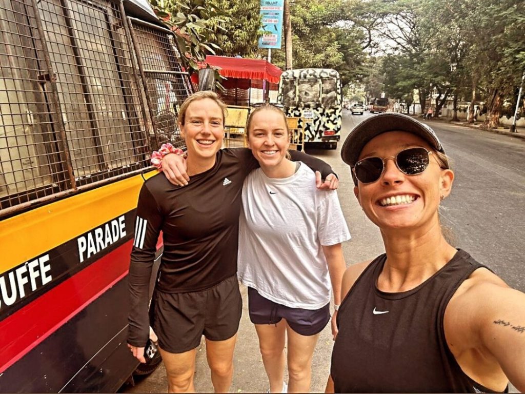 Australian women's team trio seen in streets of Mumbai  