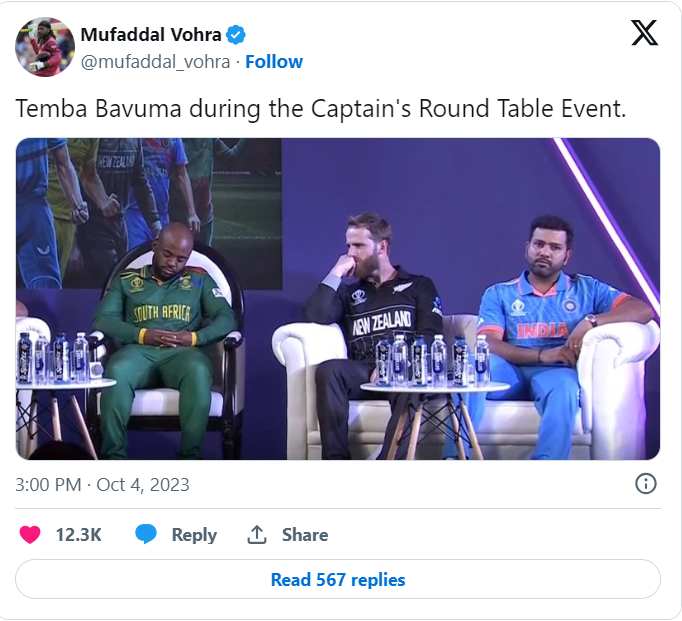 World Cup 2023: Temba Bavuma falls asleep at Captain’s Meet  