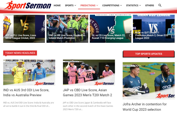 Website that Gives 99 Cricket Prediction for Fans  