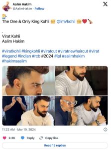Cricketer Virat Kohli gets a new stylish look for IPL 2024!  