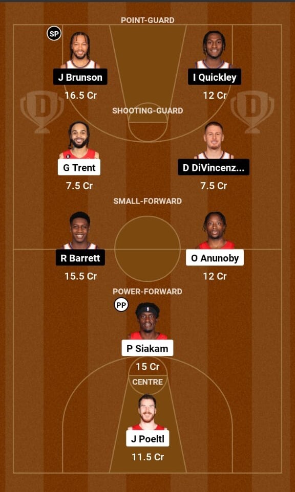 Toronto Raptors vs New York Knicks, NBA 2023-24  