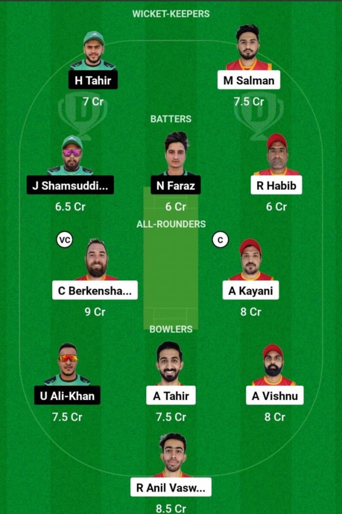 EMR vs FUJ Dream11 Prediction, Match 31, Emirates D10 2023  