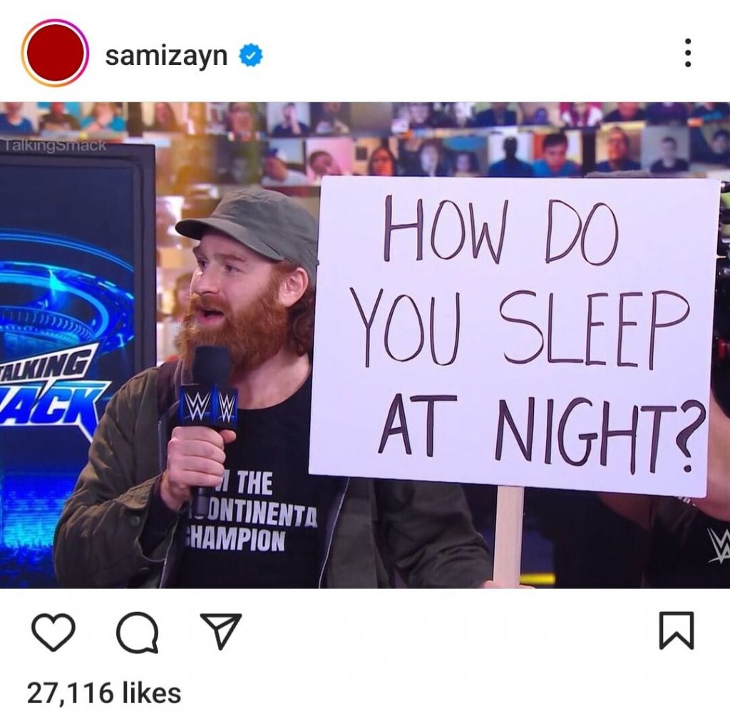 Sami Zayn posted a cryptic message ahead of SmackDown  