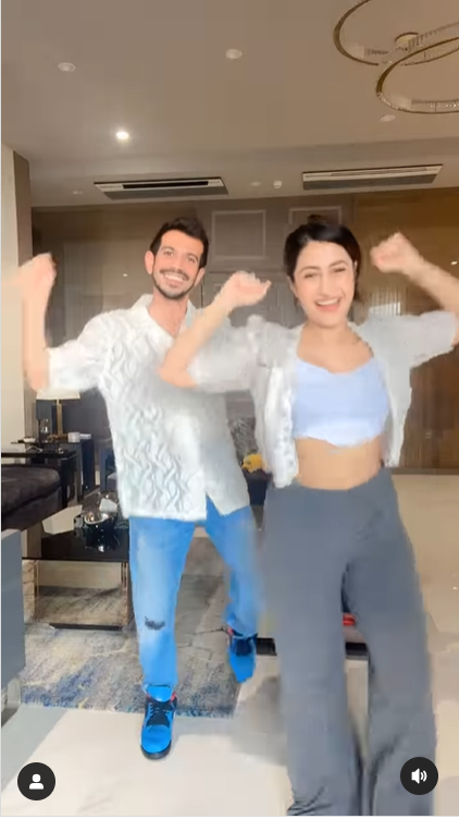 Dhanashree, Yuzvendra dance reel trends on Social Media  