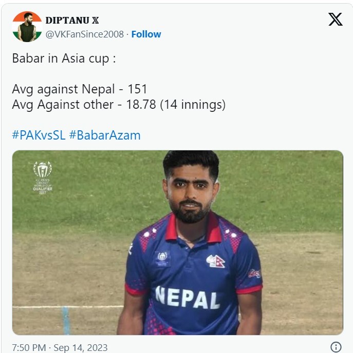 Dinuth Wellalage dismisses Babar Azam, fans troll PAK Skip  