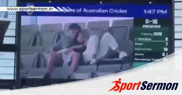 Couple intimate moment caught on cam during Boxing Day Test  