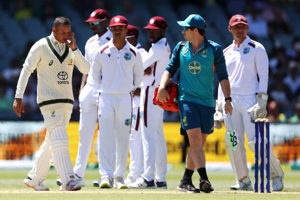 Usman Khawaja Doubtful for Second Test After Blow to Jaw  