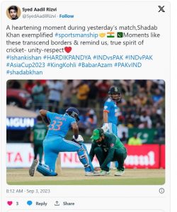 IND vs PAK: Shadab Khan ties Hardik Pandya's shoelaces  