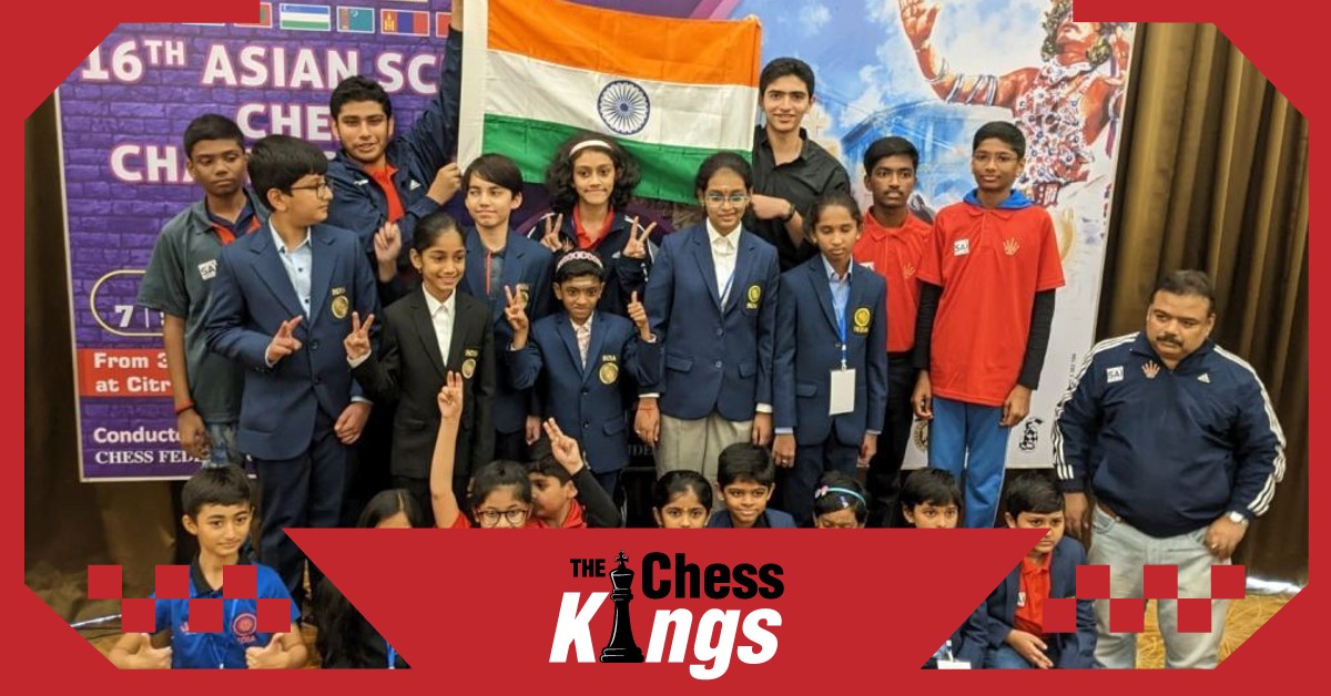 एशियन स्कूल शतरंज चैंपियनशिप 2022 में भारत ने हासिल किये 43 मेडल  