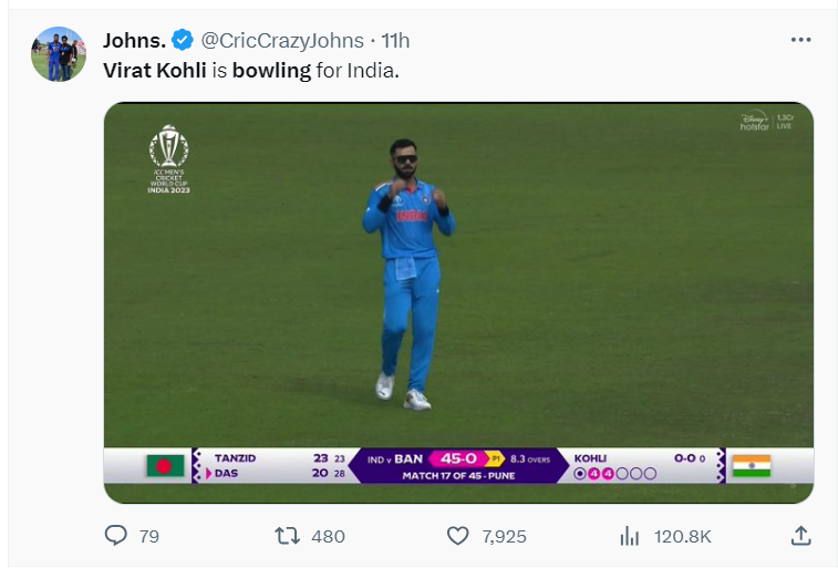 IND vs BAN: Virat Kohli bowls for India after 6 years  