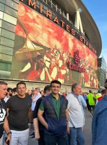 Spotted: Ganguly at Arsenal vs Manchester United in London  