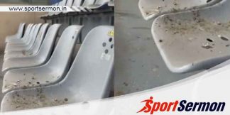 Spectators made to sit on dirty seats at Wankhede Stadium!  