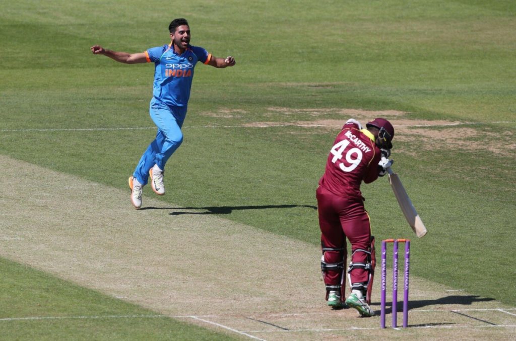 West Indies' lowest ODI scores against India  