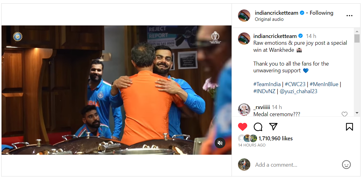 Emotional Scenes in India’s Dressing Room after Semifinal  