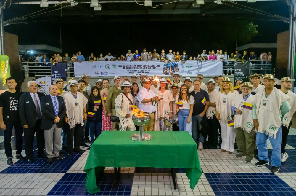 कोलंबिया पहुंची FIDE Torch Relay, मनाया गया जश्न  