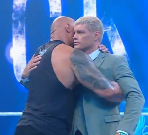 Cody Rhodes' reaction to The Rock taking his WrestleMania match was unscripted Cody Rhodes' reaction to The Rock taking his WrestleMania match was unscripted