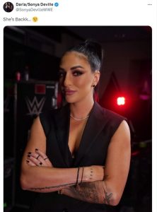 Sonya Deville returns to WWE after a long hiatus  