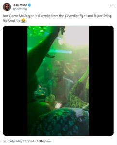 Conor McGregor seen consuming alcohol just weeks before his UFC return fight Conor McGregor seen consuming alcohol just weeks before his UFC return fight