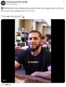 Khabib will return to Islam Makhachev's corner for UFC 302 title defense  