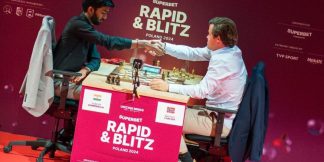 Superbet Rapid 2024 के दूसरे दिन गुकेश ने कार्लसन को दिया चकमा  