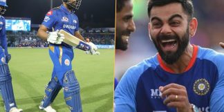 IPL: जब बैटिंग करते वक्त रोहित शर्मा को उंगली करके चले गए कोहली, Video वायरल  