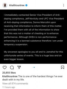 Khalil Rountree Jr. pulls out of UFC 303 fight against Jamahal Hill  