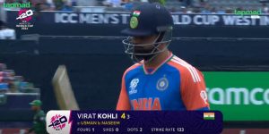 "Aggresive" Virat Kohli Struggles to  Find Rhythm at T20 World Cup 2024  