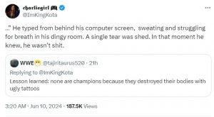 Shayna Baszler counters a WWE fan for his comments about tattoos  