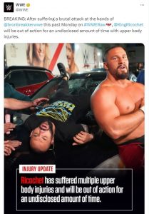 WWE makes vague comments on Ricochet's status with the company WWE makes vague comments on Ricochet's status with the company