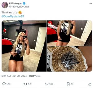 Dominik Mysterio retweets another Liv Morgan post about him  