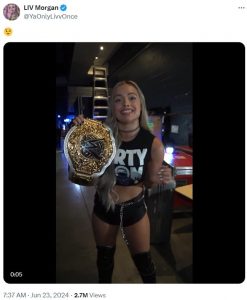 Liv Morgan creates her own version of the viral "Hawk Tuah" meme  