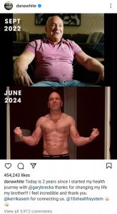 Dana White shared his incredible physical transformation  