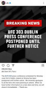 UFC cancels press conference for McGregor vs. Chandler UFC 303 clash  