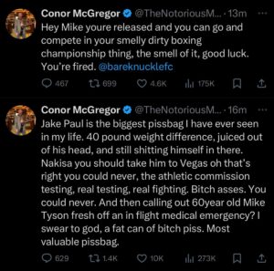 Boxer Jake Paul Calls Mike Perry 'Lion Heart' in a X Post  