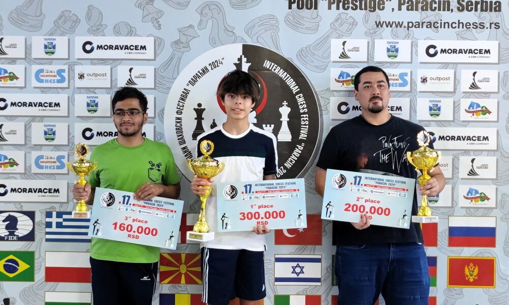 Paracin Open 2024 के चैंपियन बने दिमितार मर्दोव, तीसरे स्थान पर रहे कुशाग्र  