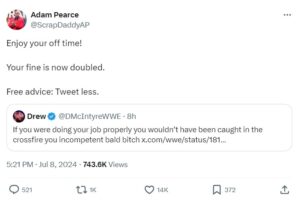 Drew McIntyre's suspension gets doubled for calling Adam Pearce a "bald bitch"  