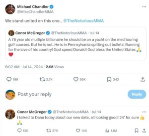 Conor McGregor reassures Chandler and provides new update on the fight Conor McGregor reassures Chandler and provides new update on the fight