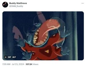 Buddy Matthews' reaction to Rhea Ripley licking Dominik on RAW Buddy Matthews' reaction to Rhea Ripley licking Dominik on RAW