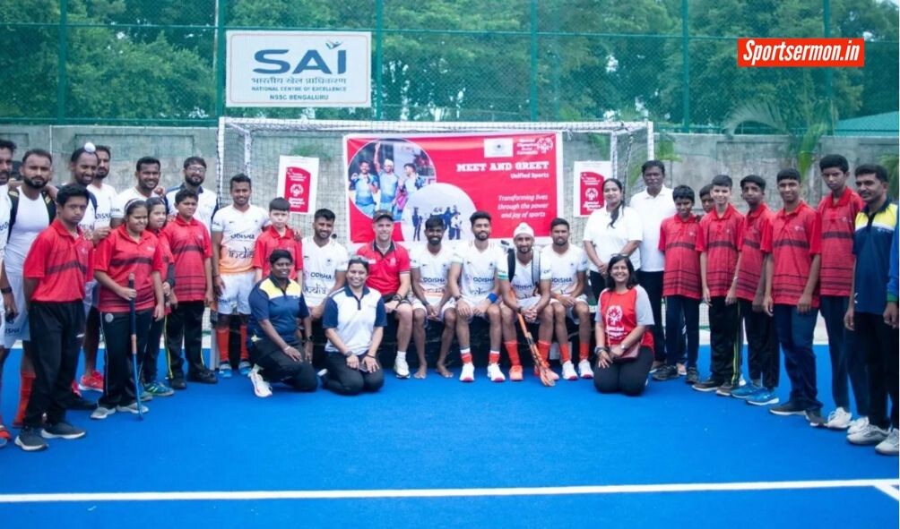 विशेष ओलंपिक भारत एथलीटों ने बेंगलुरु में भारतीय पुरुष हॉकी टीम को प्रेरित किया  