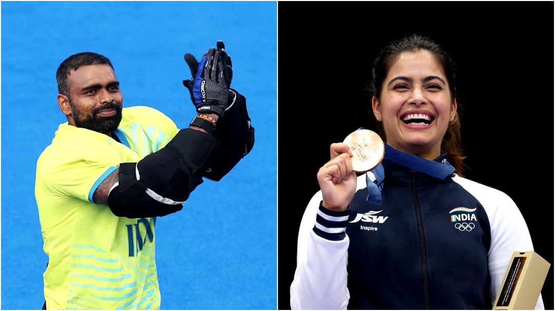 PR Sreejesh & Manu Bhaker will India's Flag Bearer at Olympics Closing Ceremony  