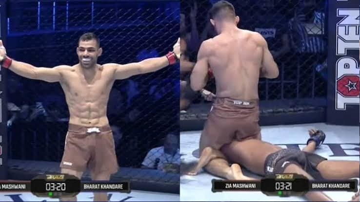 Pakistani Fighter Zia Mashwani Beats Bharat Khandare at BRAVE CF 85  