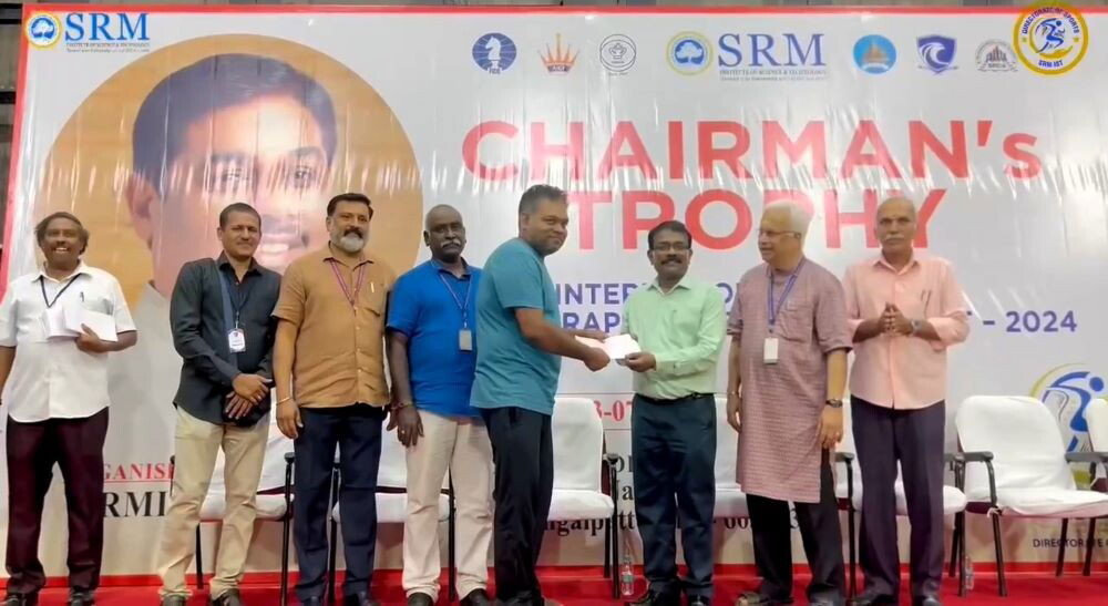 लक्ष्मण आर ने चेयरमैन ट्रॉफी रैपिड में मचाया तहलका, अपने नाम की ट्रॉफी  