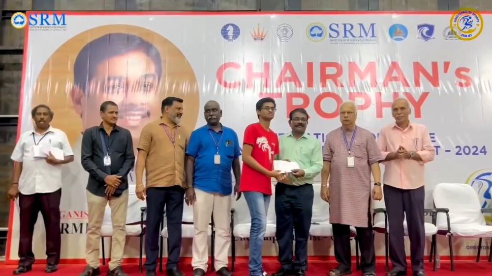 लक्ष्मण आर ने चेयरमैन ट्रॉफी रैपिड में मचाया तहलका, अपने नाम की ट्रॉफी  