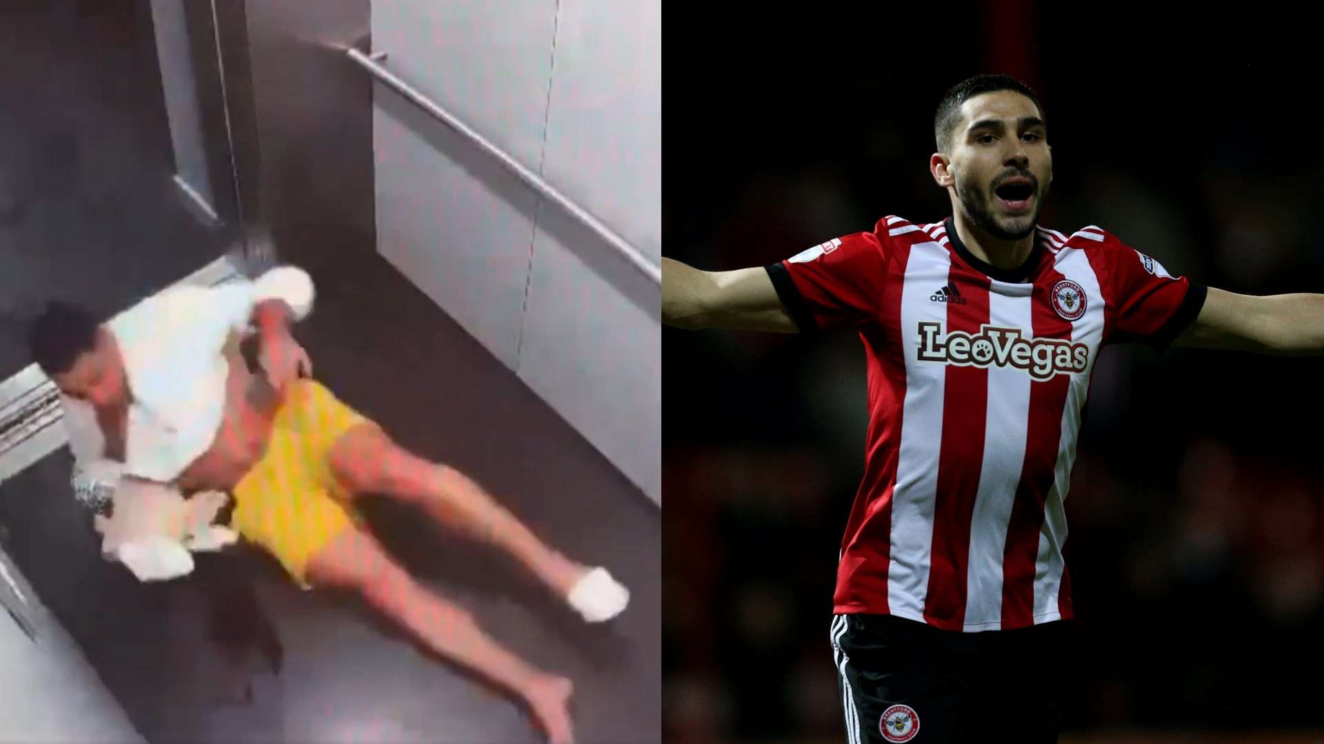 📽️ | Maupay shares footage of himself slipping in elevator  
