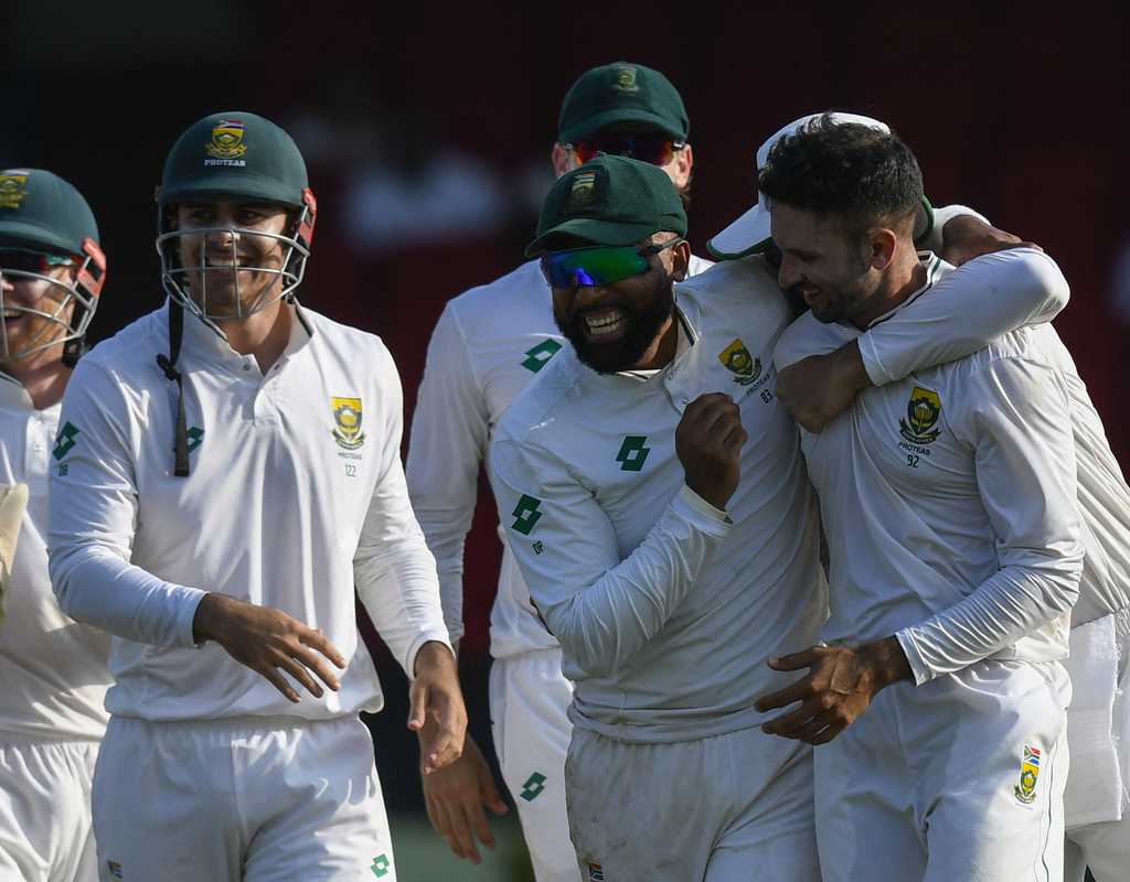 Rabada, Maharaj script series win in Guyana  