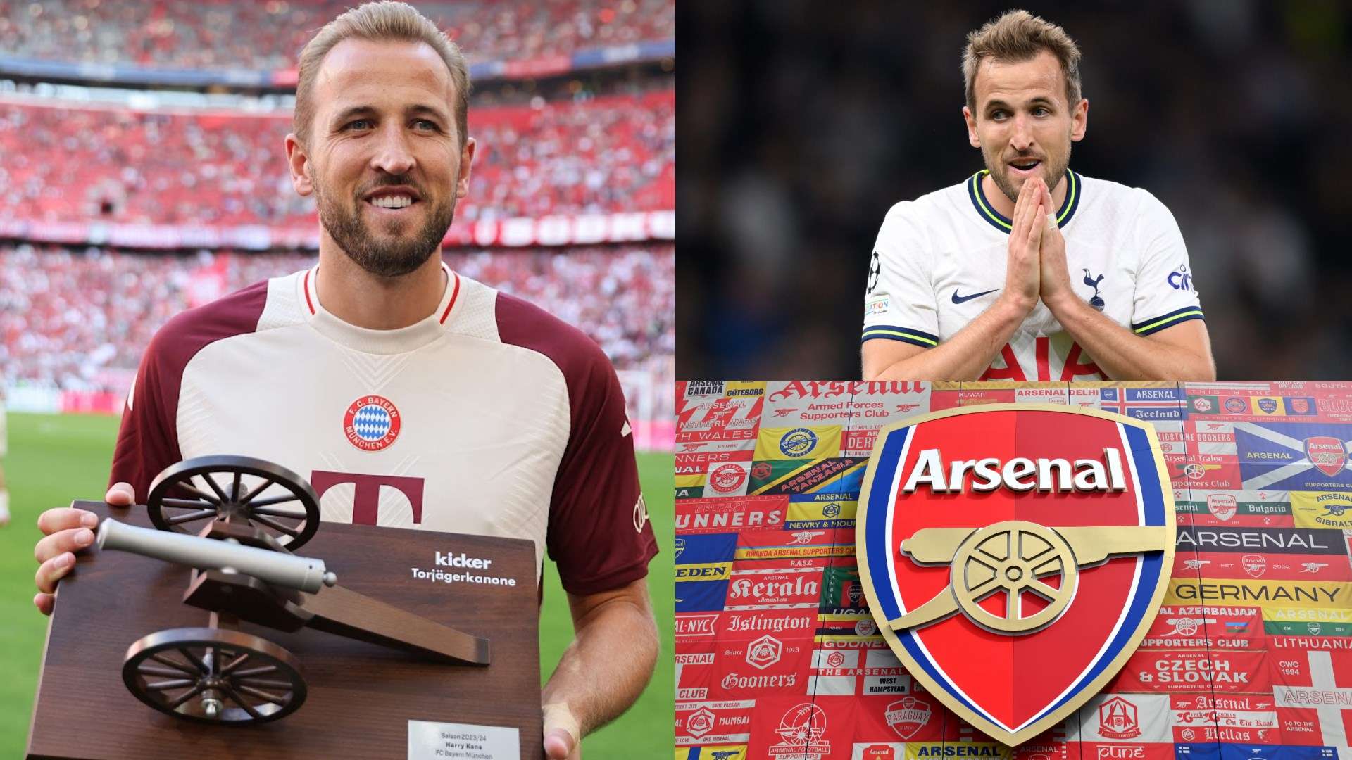 Spurs savaged as Kane is presented with award resembling Arsenal badge  