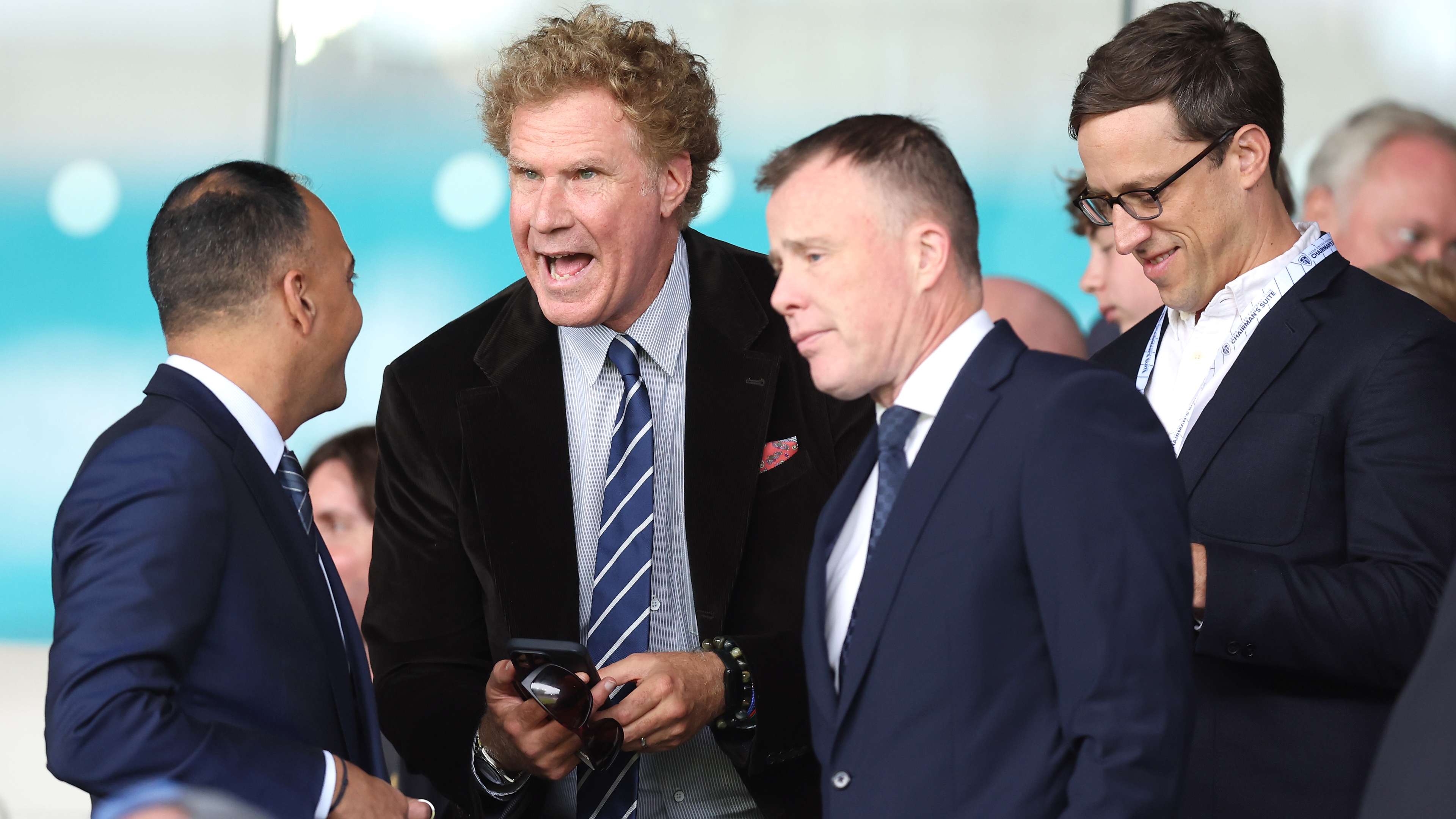 Anchorman at Elland Road! Ferrell attends his first Leeds match  