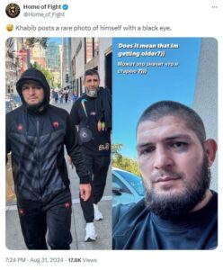 Khabib Nurmagomedov calls himself getting older after recent social media post  