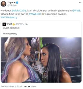 Giulia makes her highly anticipated debut at WWE NXT Giulia makes her highly anticipated debut at WWE NXT