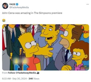 John Cena delivers a baby in The Simpsons Season 36 premiere  